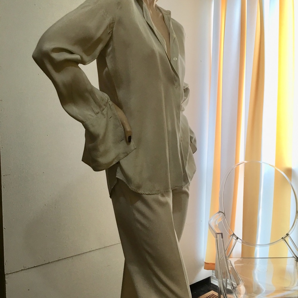 Vintage90’s The Limited sheer blouse with matching pants gold - Picture 14 of 14